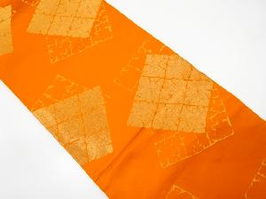 アンティーク　色紙重ね模様織出しリバーシブル全通袋帯（材料）